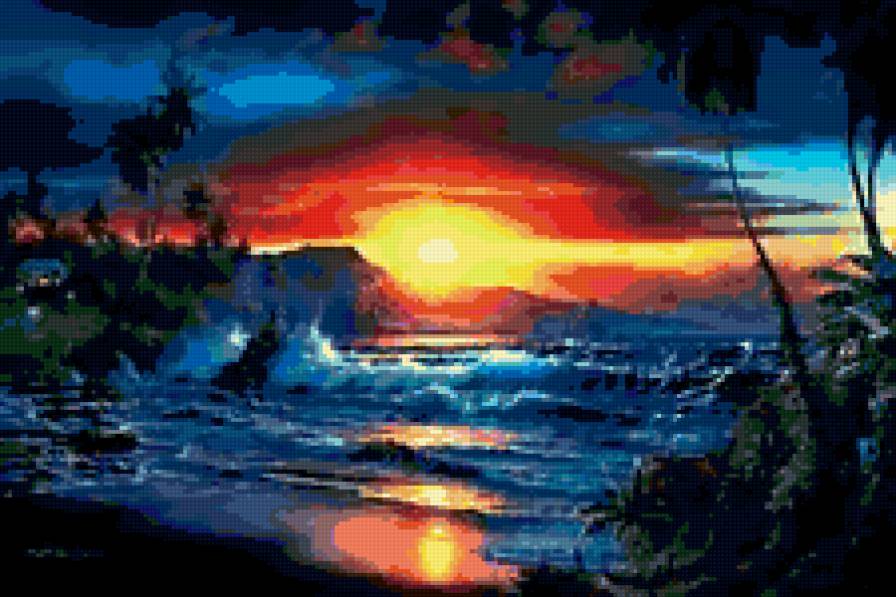 123456 - природа, море, закат - предпросмотр