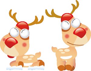 №190801 - олени, новый год - оригинал