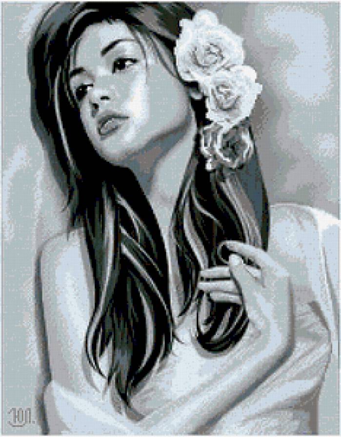 девушка - черно-белое, грусть, портрет, одиночество, монохром, женщина, девушка - предпросмотр