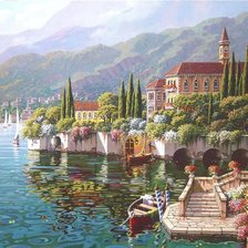 Схема вышивки «пейзаж»