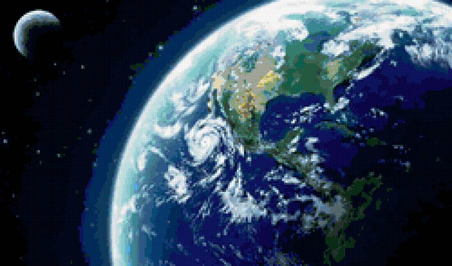 Планета ЗЕМЛЯ - луна, земля, космос, планета - предпросмотр