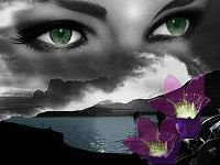 Схема вышивки «зелёные глаза»