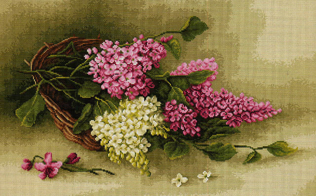 №191437 - сирень, цветы, корзина - оригинал