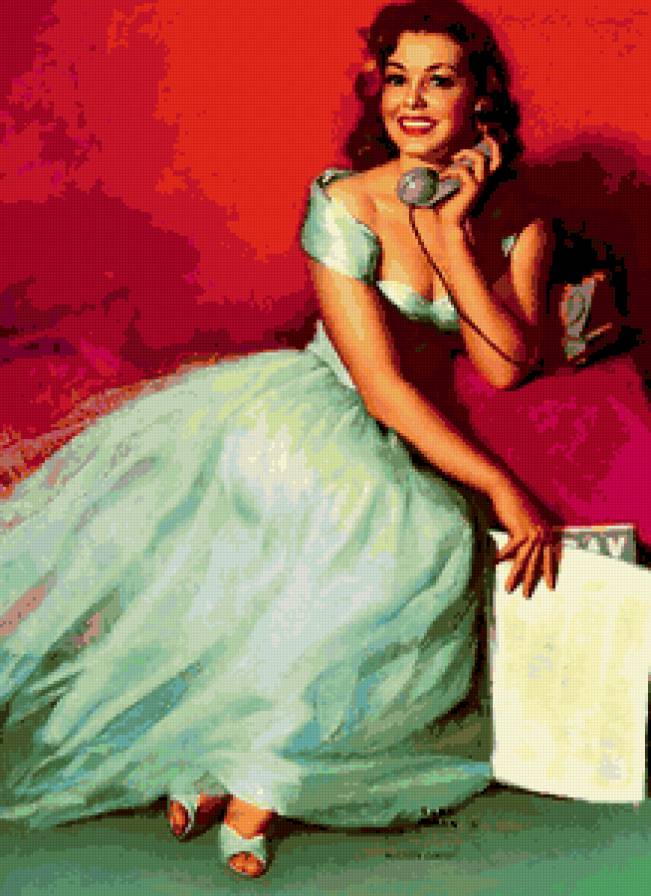 монро - ретро, монро, девушка, живопись, чувства - предпросмотр