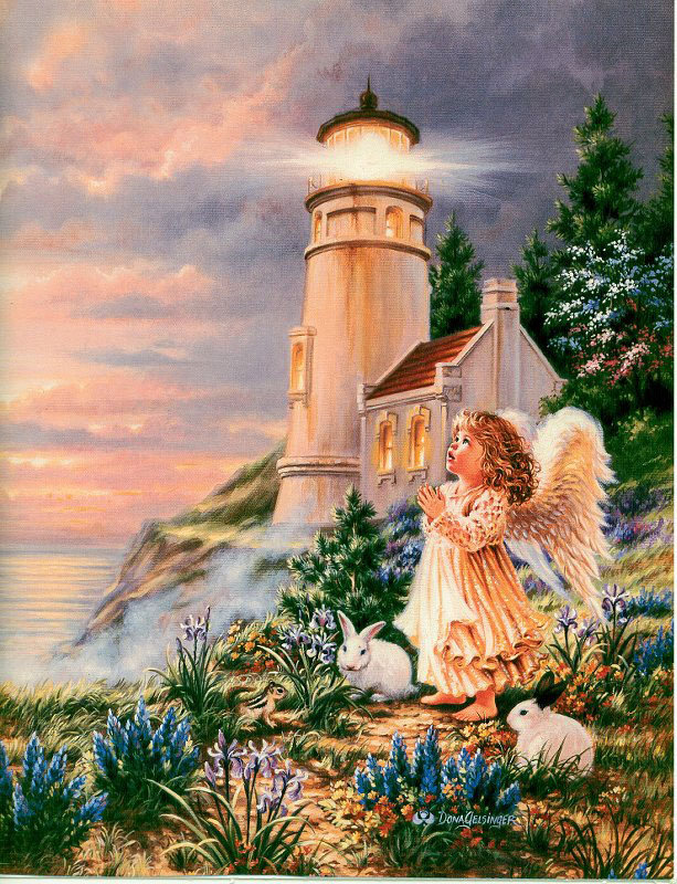 Маяк - цветочное, ангелочек, маяк - оригинал