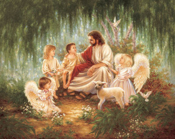 Христос и дети - святые, иконы, религия - оригинал