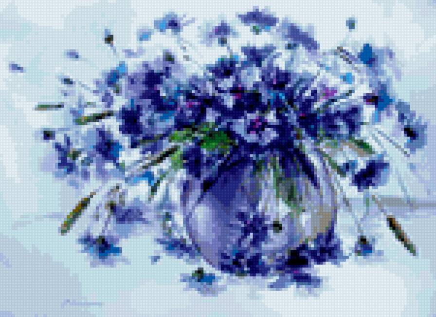 васельки в вазе - цветы, васельки - предпросмотр