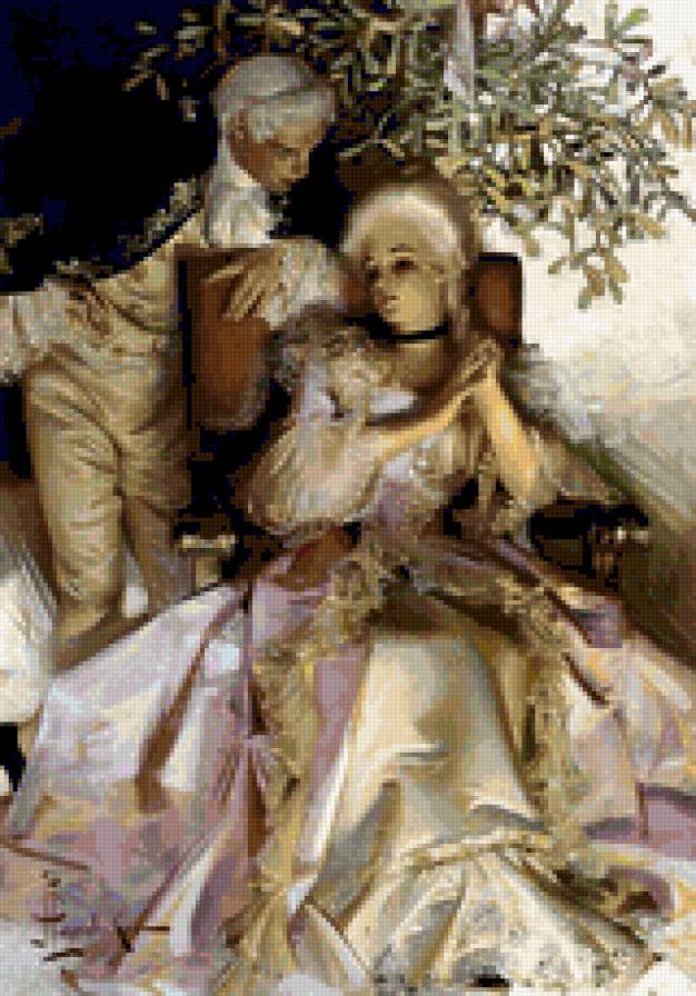 Дама с кавалером - кавалер, дама - предпросмотр