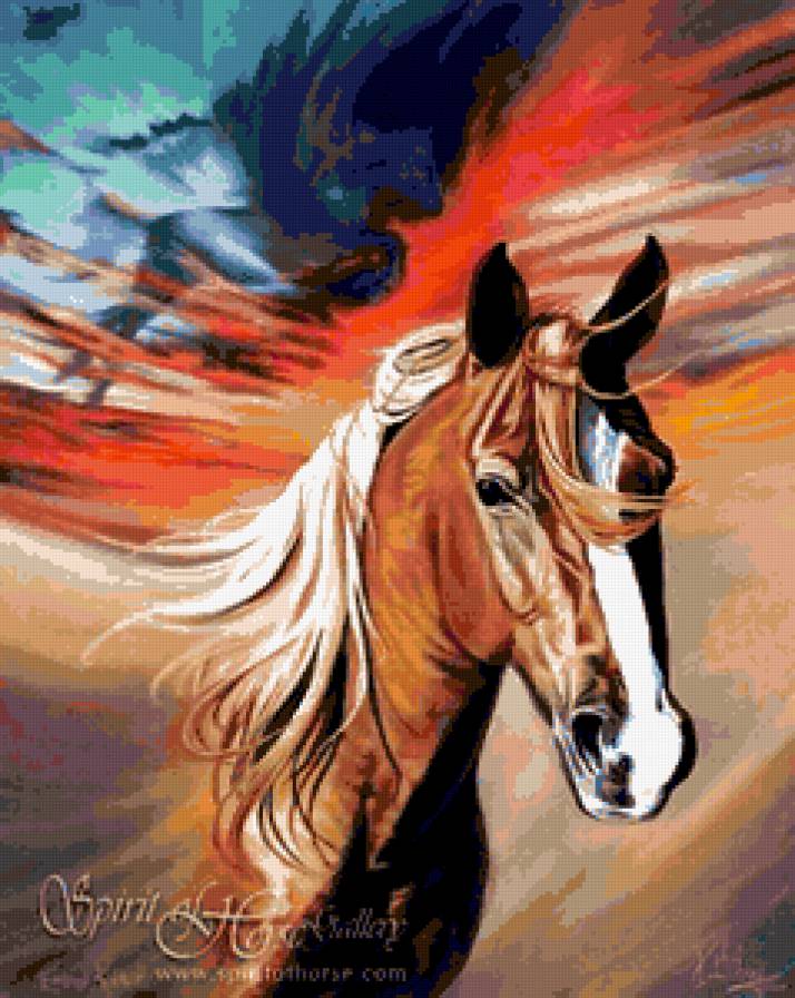 Лошадка - искусство, кони, животные, живопись, лошади, лошадка - предпросмотр