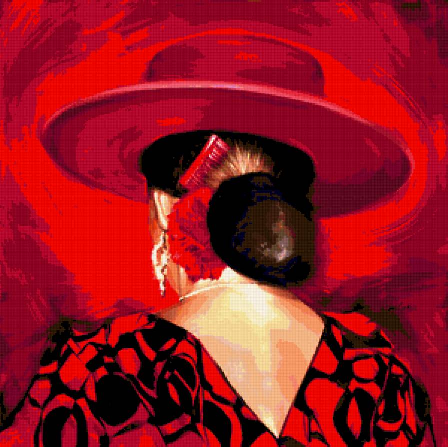 Женский портрет - женщина, шляпка, дама, красавица, незнакомка, портрет - предпросмотр