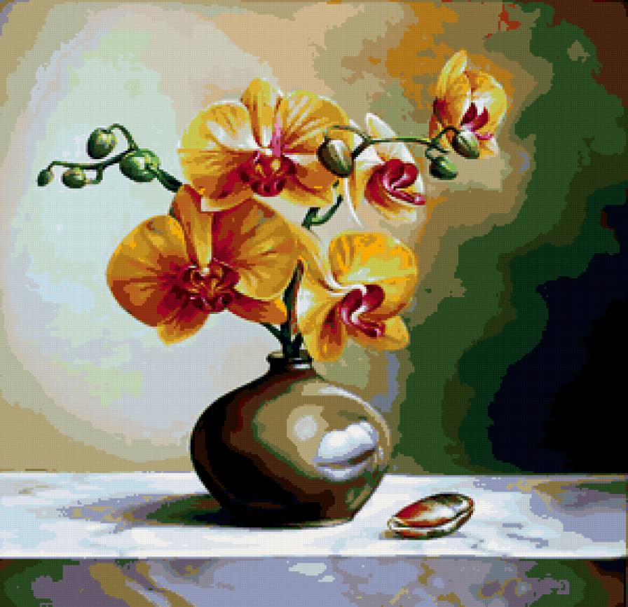 №192876 - орхидея, ваза, цветы - предпросмотр