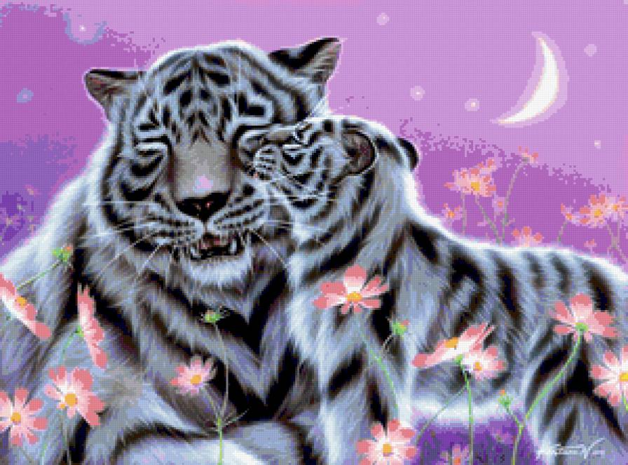 Рядом с мамочкой - тигры, тигренок, животные, дикие кошки, рядом с мамочкой, малыши - предпросмотр