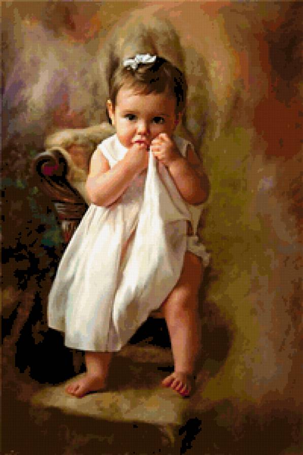 девочкa - дитя, дети, детское, малыши, искусство, портрет, ребенок - предпросмотр