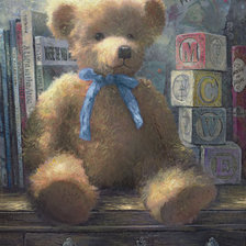 Схема вышивки «Картина Томаса Кинкейда Медведь»