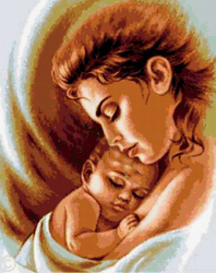 материнское счастье - дитя, счастье, картина, ребенок, люди, мама - предпросмотр