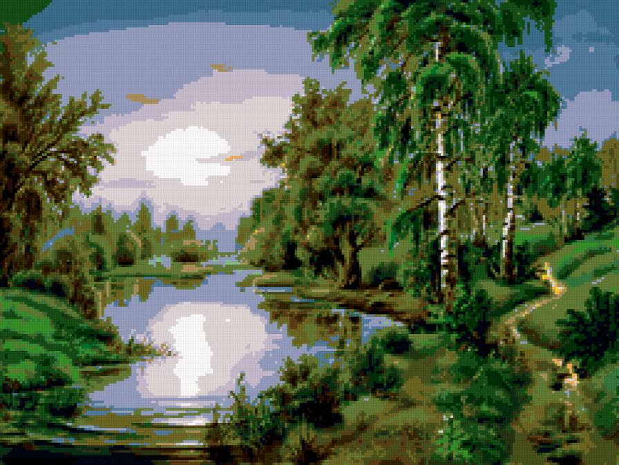 лес озеро - предпросмотр