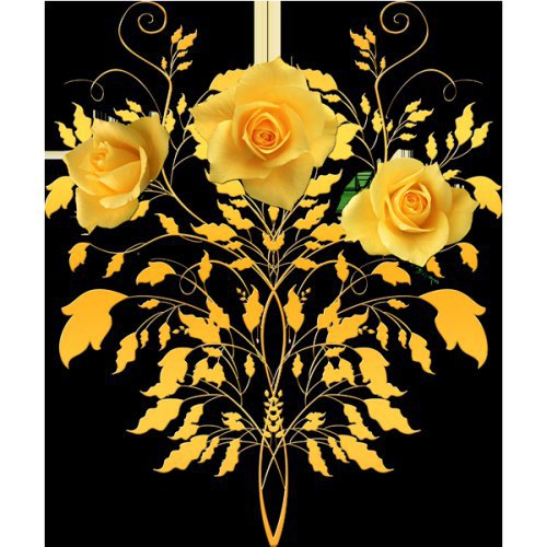 подушка - желтые цветы - оригинал