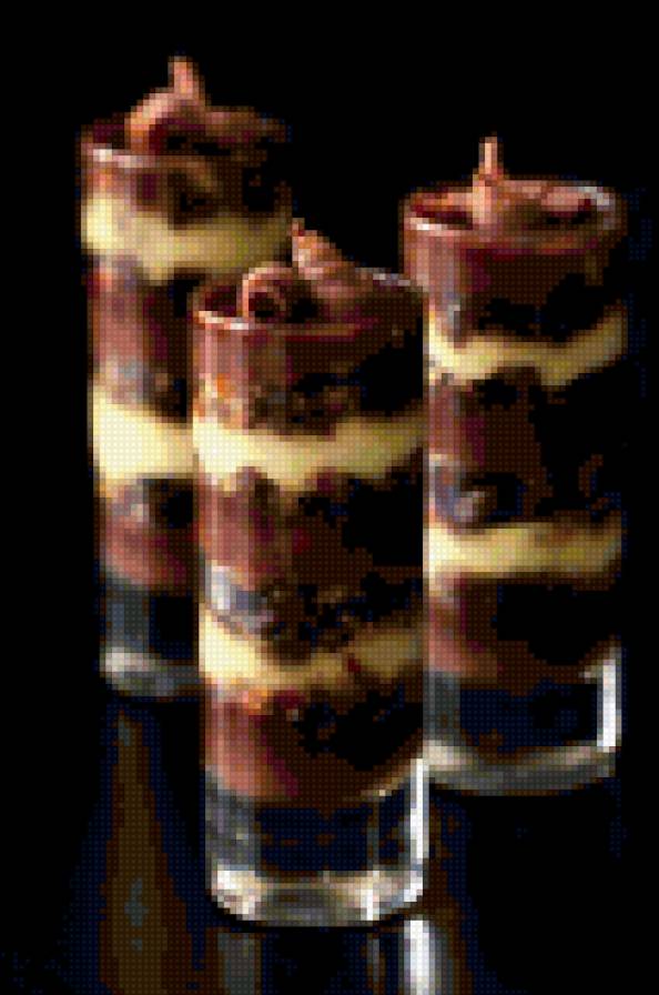 шоколадно-ванильный пудинг - сладости - предпросмотр