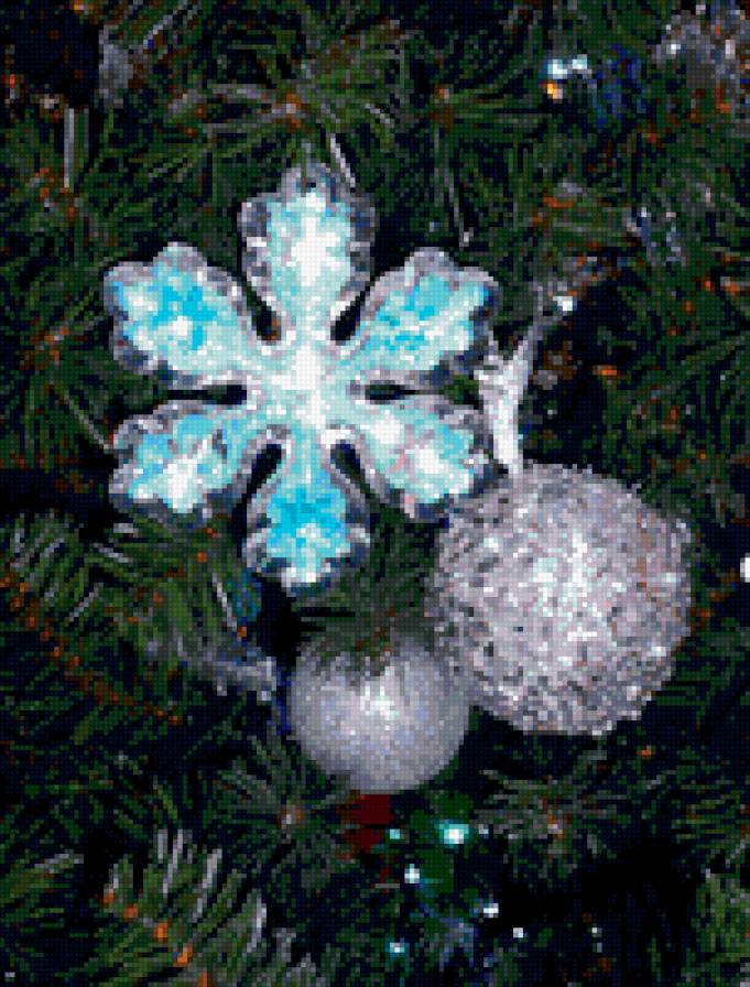 №194205 - игрушки, новый год, снежинка, шар - предпросмотр