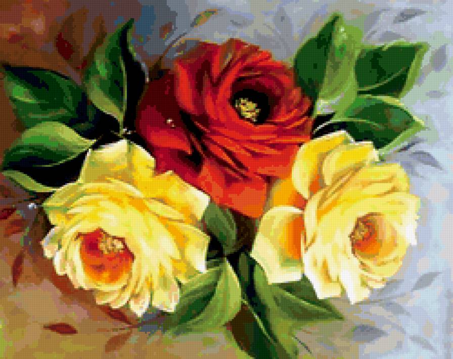 цветы - цветы, букет, природа, натюрморт, романтика,  - предпросмотр