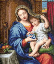 Схема вышивки «мадона с гроздето»