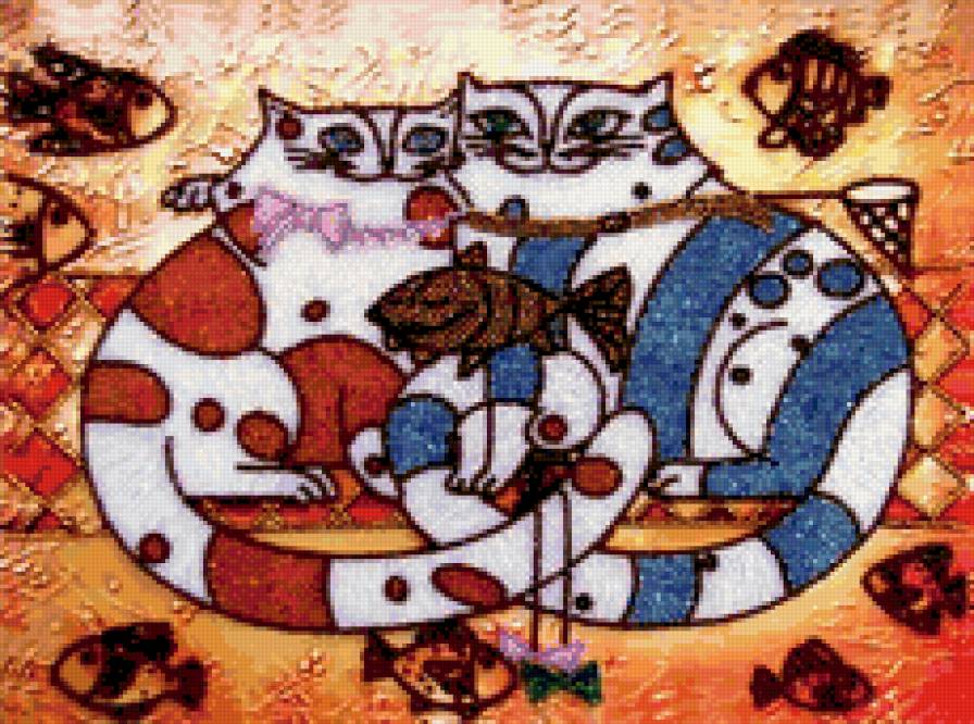 кошачья идиллия - кошки, любовь... - предпросмотр