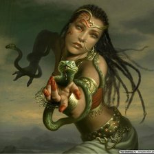 Индийская танцовщица со змеями.