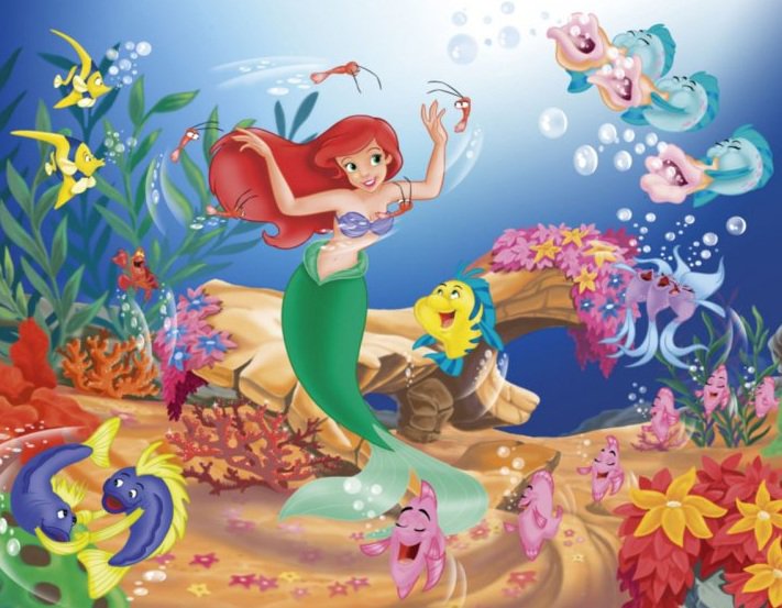 Ариель - мультик, принцессы диснея - оригинал