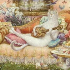 Схема вышивки «кот»