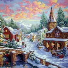 Схема вышивки «Праздник в деревне»