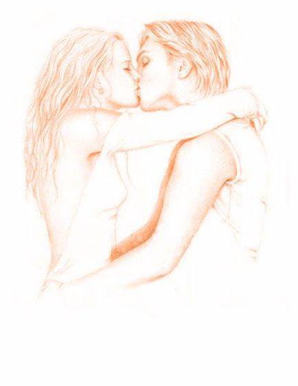 Парочка - пара, нежность, поцелуй - оригинал