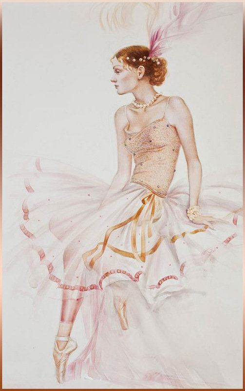 Балерина - балет, портрет, девушка, картина, женские образы - оригинал