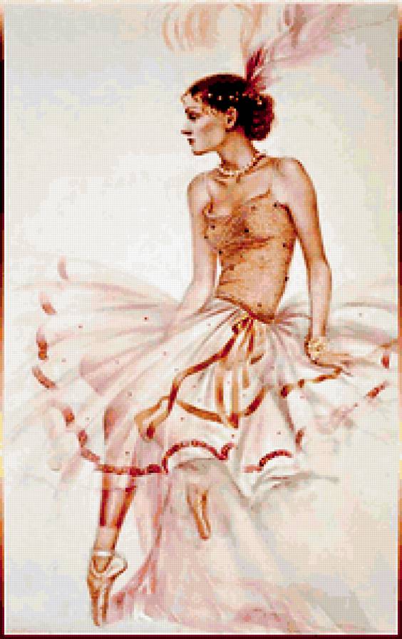 Балерина - балет, девушка, картина, портрет, женские образы - предпросмотр