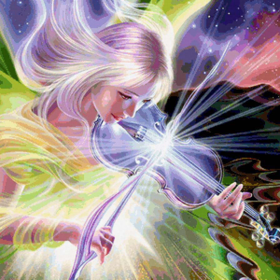 Скрипачка - картина, скрипачка - предпросмотр