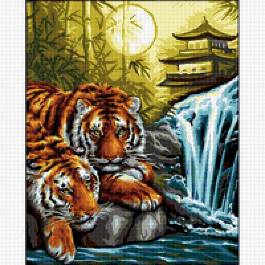 Тигры у воды - предпросмотр