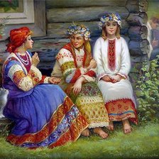 Схема вышивки «девушки»