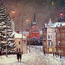 Схема вышивки «зимняя москва»