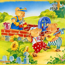 Схема вышивки «три поросенка»