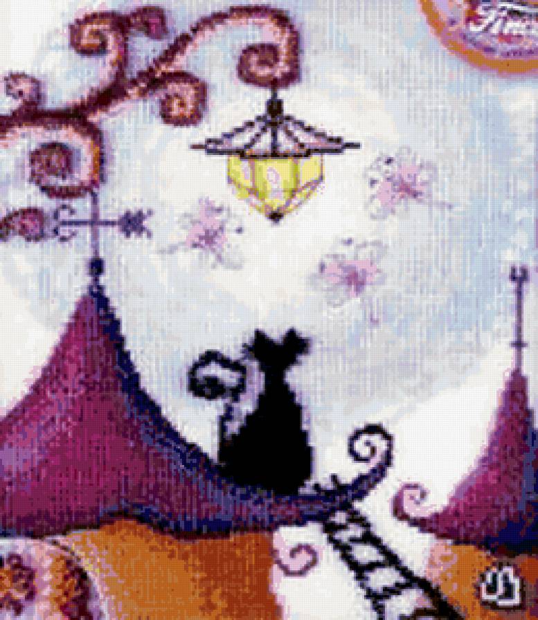 Кошка на крыше - животные, крыша, дома, кошки - предпросмотр