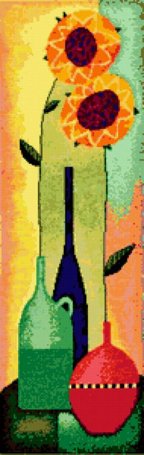 №195940 - в вазе, цветы, подсолнухи - предпросмотр