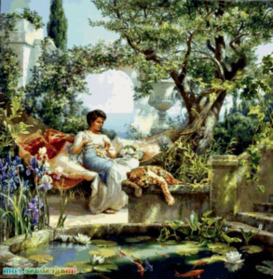 девушка и тигр - предпросмотр