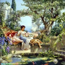 девушка и тигр