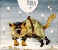 кот  десантник - шарик, кот, небо.. - оригинал
