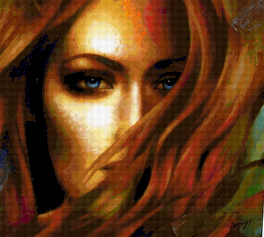 Артур Брагинский -''Глянцевая красота'' - живопись, женщина, лицо, глаза, брагинский, девушка, картина, взгляд - предпросмотр