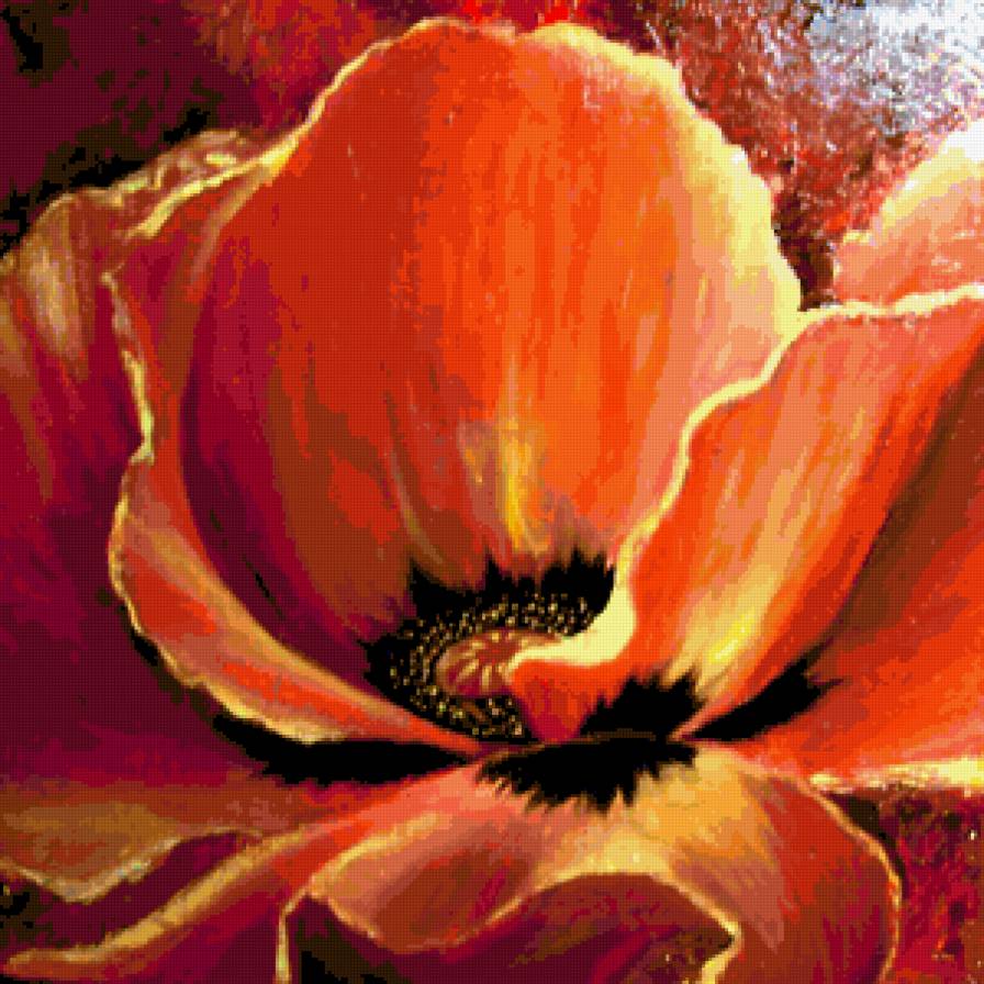 маки  (1 часть Триптихa) - цветы, маки, мак, подушка, полиптих, диптих, триптих - предпросмотр