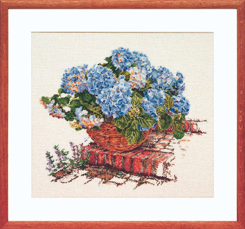 Гортензия - картина, гортензия, цветы, голубые цветы - оригинал