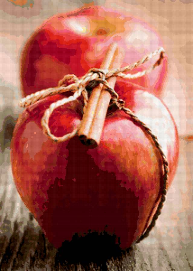 Яблоки с корицей - фрукты - предпросмотр