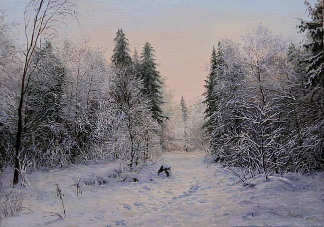 Зимний пейзаж - времена года - оригинал