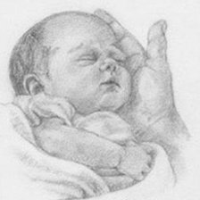 Оригинал схемы вышивки «новорожденный» (№197151)