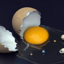 Схема вышивки «яйцо планеты»
